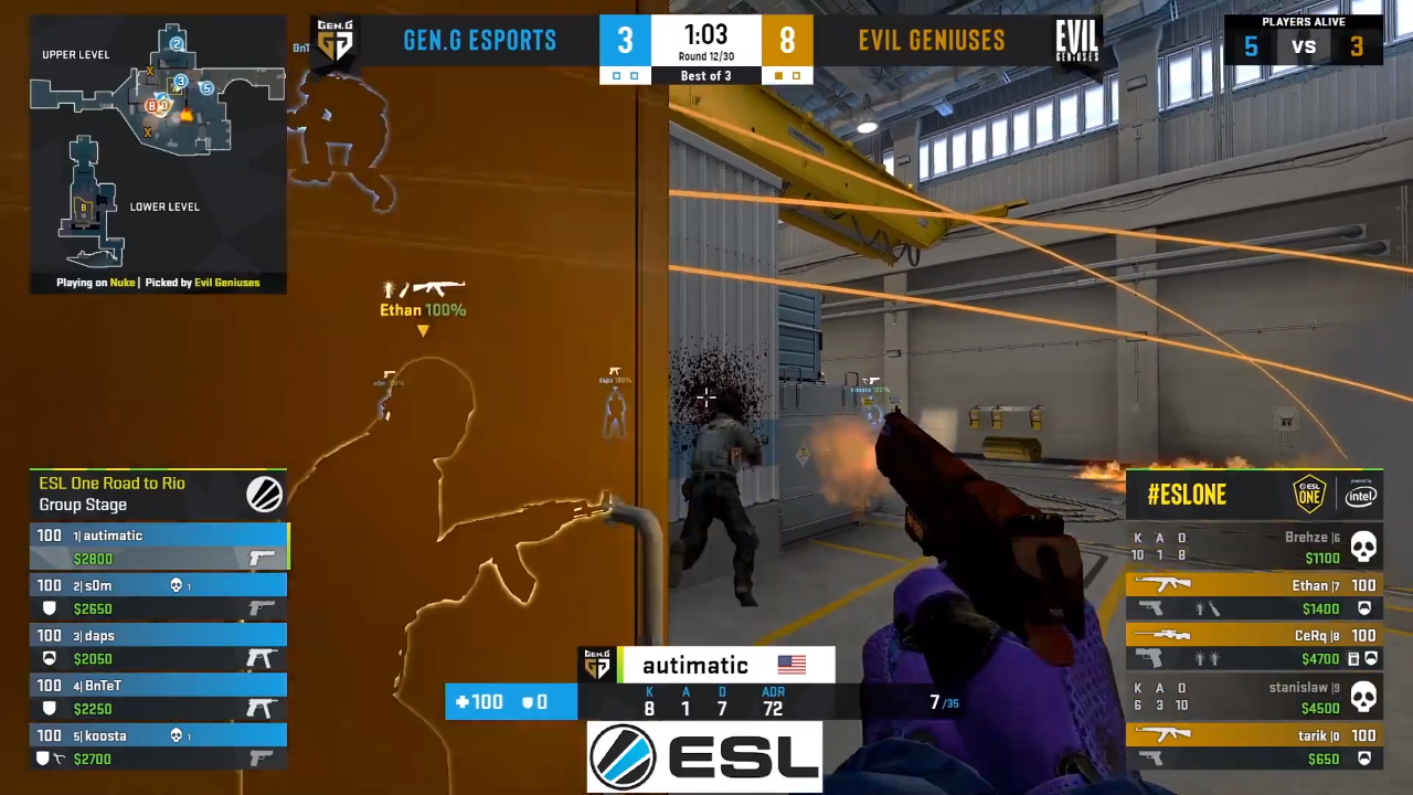 关于EG碾压GEN，Bin送出助攻的信息